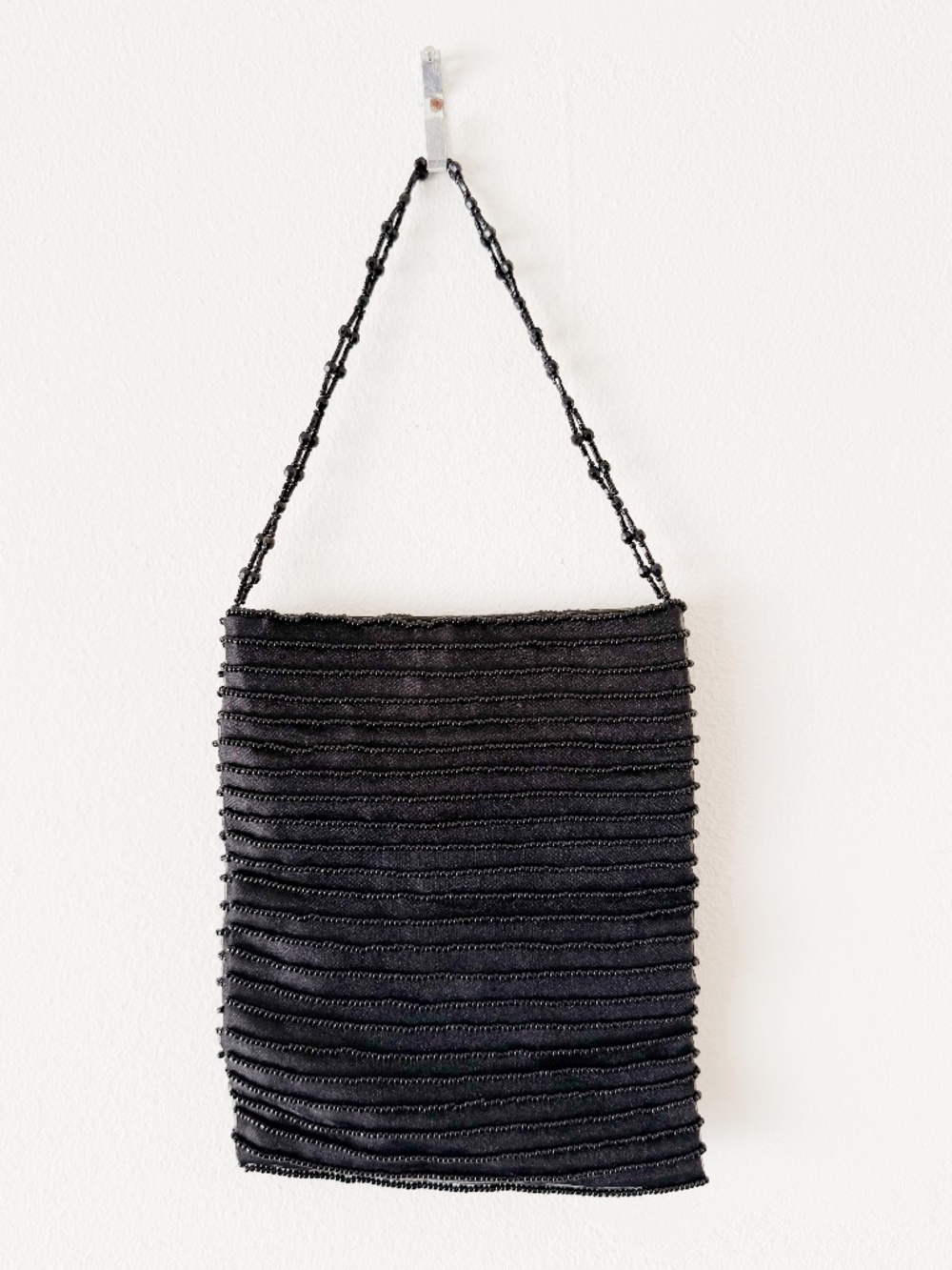vintage gap black beaded wristlet mini purse